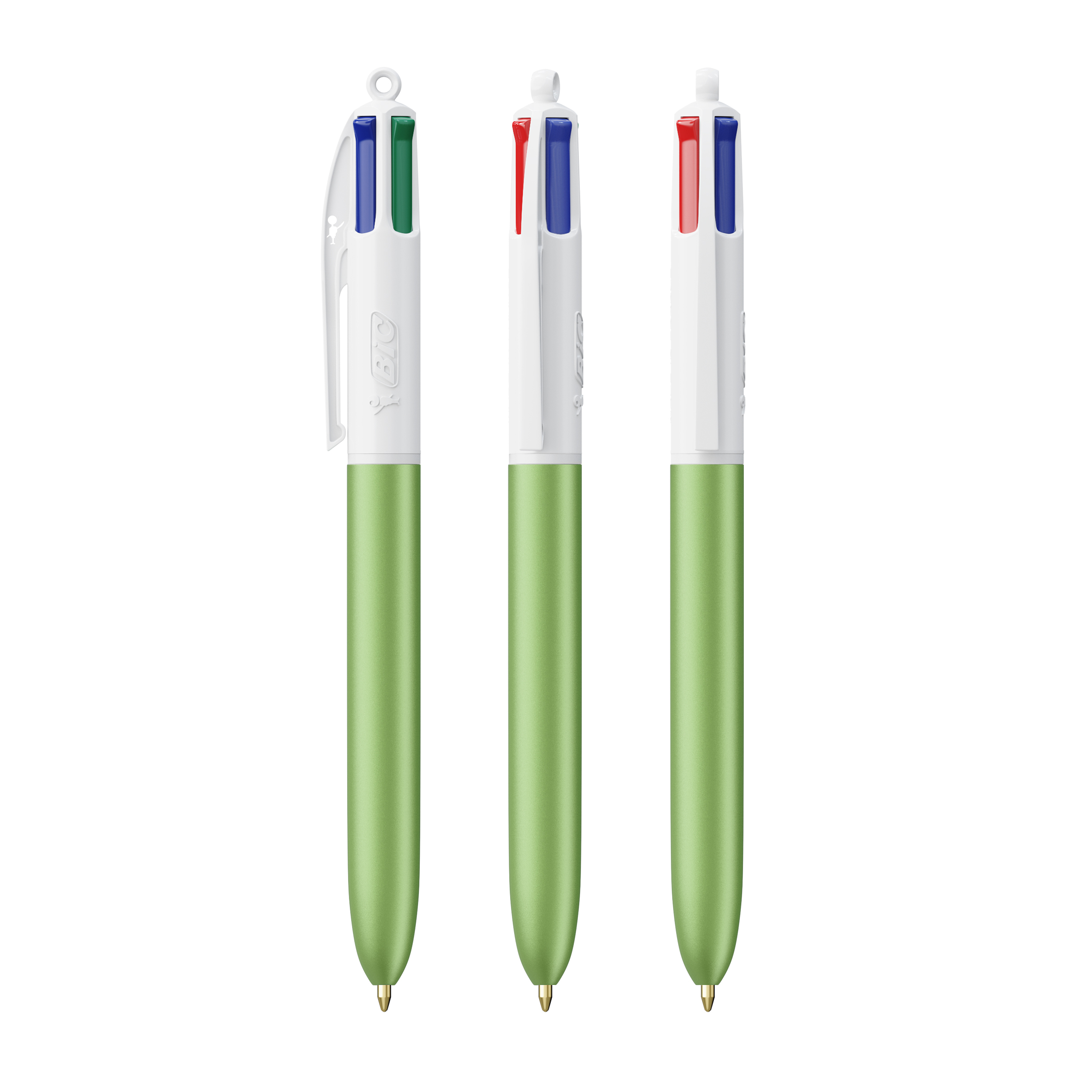 Stylo à bille BIC® 4 Couleurs publicitaire Glacé Vert Glacé - blanc